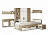 Kinderzimmer Jugendzimmer ARKINA 8 tlg. - Artisan Eiche Weiß von Forte