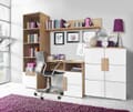 Schreibtisch-Set Arbeitsplatz ARKINA Artisan Eiche / Weiß von Forte