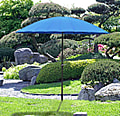 Sonnenschirm CABRERA Blau Ø 255 cm 24 Streben mit Handkurbel