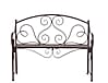 Eisenbank RIPASIO Gartenbank mit Armlehne, Metall dunkelbraun antik