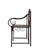 Eisenbank RIPASIO Gartenbank mit Armlehne, Metall dunkelbraun antik