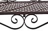 Eisenbank RIPASIO Gartenbank mit Armlehne, Metall dunkelbraun antik