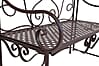 Eisenbank RIPASIO Gartenbank mit Armlehne, Metall dunkelbraun antik