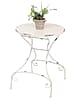Metalltisch TARENT 60 cm rund Weiß Antik-Look