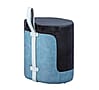 Hocker Polsterhocker OSANE Samtbezug Schwarz Blau