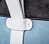 Hocker Polsterhocker OSANE Samtbezug Schwarz Blau