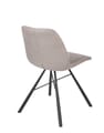 ZUIVER Esszimmerstuhl BRENT AIR GREY mit perforierten Kunstleder 