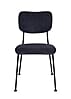 Esszimmerstuhl BENSON DARK BLUE von ZUIVER mit trendigen Cordstoff