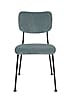 Esszimmerstuhl BENSON GREY BLUE von ZUIVER mit trendigen Cordstoff