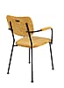 ZUIVER Armlehnstuhl BENSON OCHRE mit trendigen Cordstoff