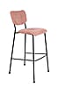 Barhocker BENSON PINK von ZUIVER mit trendigen Cordstoff