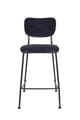 Tresenhocker BENSON DARK BLUE von ZUIVER mit trendigen Cordstoff