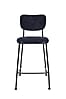 Tresenhocker BENSON DARK BLUE von ZUIVER mit trendigen Cordstoff