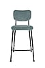 Tresenhocker BENSON GREY BLUE von ZUIVER mit trendigen Cordstoff