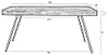 Design Esstisch SURI 180 x 90 cm Platte recycled Teak