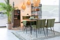Esstisch DENISE 180 x 90 cm Platte oval Walnusfarbig