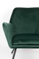 Retro Sessel BON Velvet Green - Samtstoff Grün