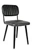 Stuhl Esszimmerstuhl JAKE WORN BLACK Kunstleder schwarz