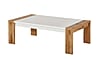 Couchtisch ONE 120 x 67 cm Melamin weiß mit Eiche