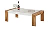 Couchtisch ONE 120 x 67 cm Melamin weiß mit Eiche