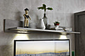 Wohnwand GRANADA 3W88+40 Weiß mit Haveleiche Nachbildung montiert