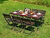 Gartentisch Klapptisch TABORA 180 x 74,5 cm Oberfläche in Holz-Optik