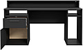 Gaming Tisch Schreibtisch TEZAUR 3 | 160 cm | schwarz | von FORTE