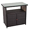 Outdoor Kommode Gartenschrank PADUA Polyrattan Coffee braun