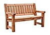 Gartenbank ALLGÄU 124 cm Kiefer natur geölt mit Armlehne 2-sitzig