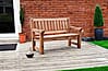 Gartenbank ALLGÄU 124 cm Kiefer natur geölt mit Armlehne 2-sitzig