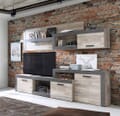 Wohnzimmerschrank NAGORE moderne Wohnwand Optik: Vintage Eiche Beton