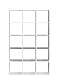 Standregal Raumteiler MAURO 431 Weiß Regal mit 15 Fächern von Forte
