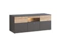 Lowboard COMO Optik: Grau / Planked Eiche mit Beleuchtung von Forte