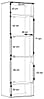 Vitrine COMO 1-trg Anschlag links Optik Grau / Planked Eiche von Forte
