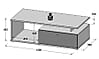 Couchtisch COMO 120 x 59 cm Optik Grau / Planked Eiche von Forte