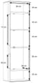 Wohnwand COMO rechts Optik: Grau / Planked Eiche mit LED Beleuchtung
