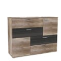 Kommode SKIVE 2-trg. 4 Schubladen Optik: Eiche Antik / Touchwood