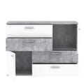 Kommode Sideboard SKIVE Optik: Betonoptik lichtgrau / Weiß von Forte