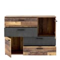 Kommode Sideboard SKIVE Optik Old Wood Vintage / Betonoptik dunkelgrau