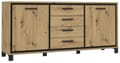 Sideboard TRONDHEIM 2-trg. 4 Schubladen Artisan / Schwarzeiche Optik