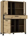 Highboard TRONDHEIM 4 Türen Artisan Eiche / Schwarzeiche Optik, Forte