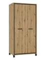 Kleiderschrank TRONDHEIM 2 Türen Artisan Eiche / Schwarzeiche Optik