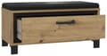 Garderobenbank TRONDHEIM mit Polster Artisan Eiche Schwarzeiche Optik