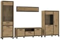 FORTE Wohnzimmerschrank TRONDHEIM 4-tlg. Artisan Schwarzeiche Optik