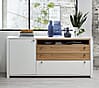 Sideboard SERPIO Weiß mit Absetzung Wildbuche