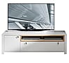 TV Lowboard SERPIO Weiß mit Absetzung Wildbuche