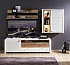 TV Lowboard SERPIO WF 33 Weiß mit Absetzung Wildbuche
