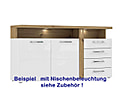 Sideboard TULUZA 2-trg. 4 Schubladen Optik Weiß / Artisan Eiche, Forte