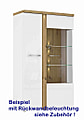 Highboard Vitrine TULUZA 2 Türen Optik Weiß / Artisan Eiche, von Forte