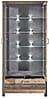 Vitrine CARDIFF mit LED Beleuchtung - Vintage Style Mix dark